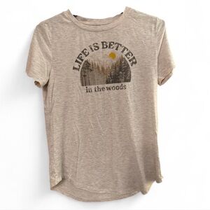 Kids Tan Graphic T-Shirt